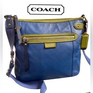 Coach Vibrant Blue and green Crossbody Bag